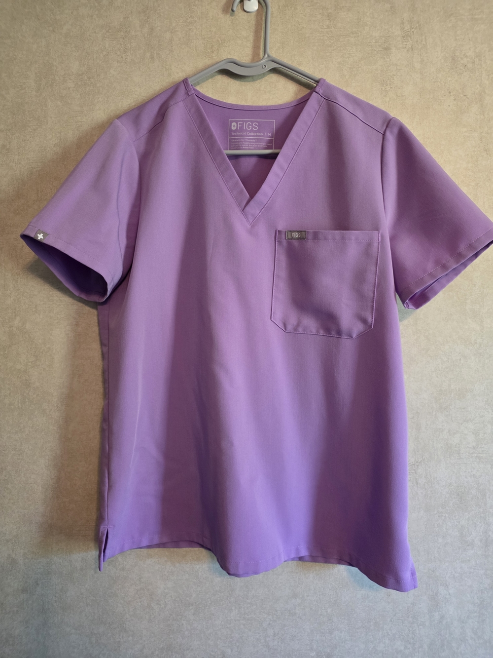FIGS Purple V-Neck Scrub Top